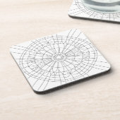 Geometric Mandala Pattern Getränkeuntersetzer (Linke Seite)