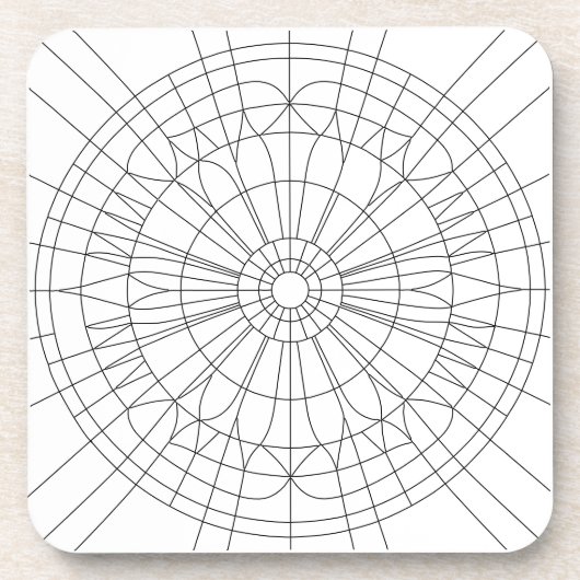 Geometric Mandala Pattern Getränkeuntersetzer (Vorderseite)