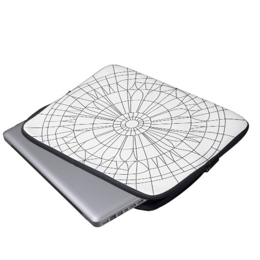 Geometric Mandala Pattern Laptopschutzhülle (Vorne Knopf)