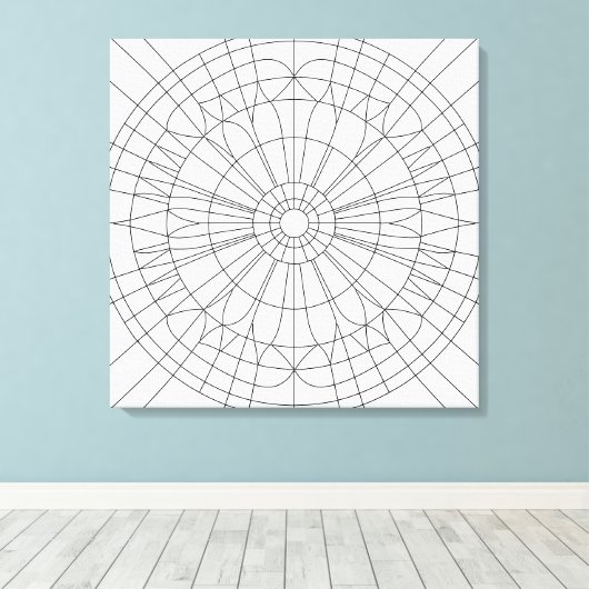 Geometric Mandala Pattern Leinwanddruck (Insitu (Holzboden))