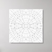 Geometric Mandala Pattern Leinwanddruck (Vorderseite)