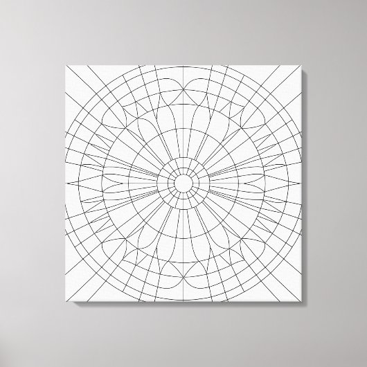 Geometric Mandala Pattern Leinwanddruck (Vorderseite)
