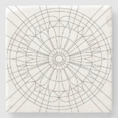 Geometric Mandala Pattern Steinuntersetzer (Vorderseite)