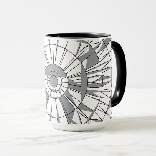 Geometric Mandala Pattern Tasse (VorderseiteRechts)