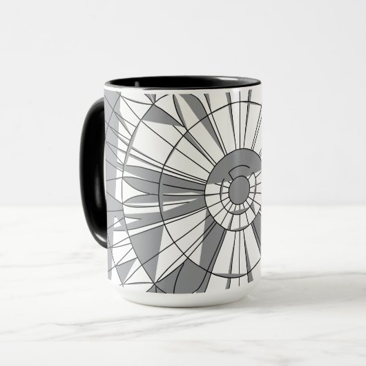 Geometric Mandala Pattern Tasse (Vorderseite Links)