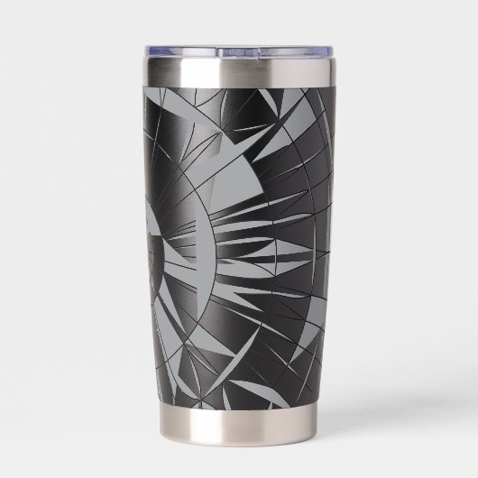 Geometric Mandala Pattern Thermobecher (Rückseite)