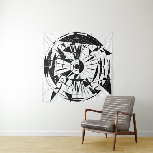 Geometric Mandala Pattern Wandteppich (Beispiel (Horizontal))