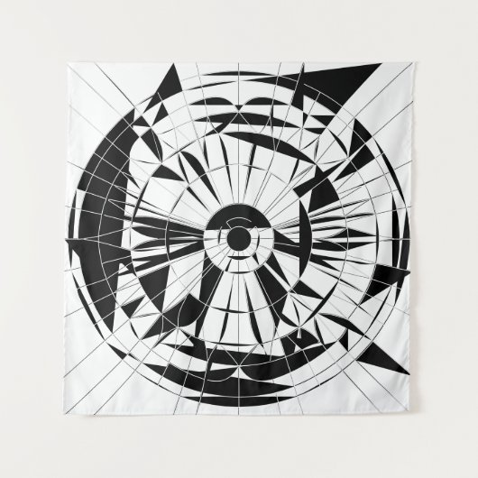 Geometric Mandala Pattern Wandteppich (Vorderseite)