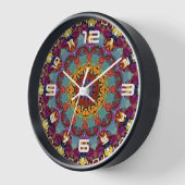 Geometric Mandala Purple Blue Design-64351 Uhr (Winkel)