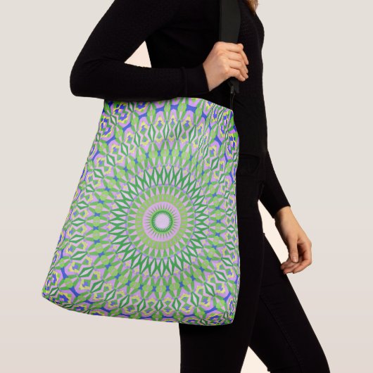 Geometric Mandala Tragetaschen Mit Langen Trägern (Von Nahem)
