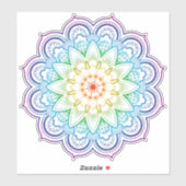 Geometric Mandala transparent Aufkleber (Blatt)