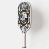 Geometric Metallic Pickleball Core Design Schläger (Links)