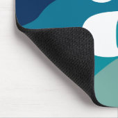 Geometric Mid Century Retro Waves Rainbow Trendy   Mousepad (Ecke)