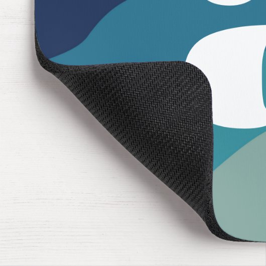 Geometric Mid Century Retro Waves Rainbow Trendy Mousepad (Ecke)