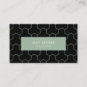 Geometric Minimalist Green Financial Advisor  Visitenkarte (Vorderseite)