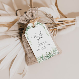 Geometric Minimalistisch Eucalyptus Wedding Vielen Geschenkanhänger