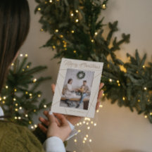 Geometric Mocha Beige Frohe Weihnachtsfamilie Foto