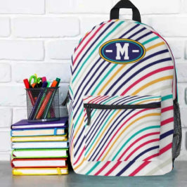  Geometric modern abstract  Marbling Colorful  Bedruckter Rucksack