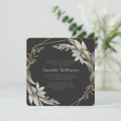 Geometric Modern Foliage First Communation Einladung (Stehend Vorderseite)