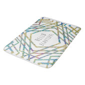 Geometric Modern Glam Color Chic Elegante Trendy Badematte (Schrägansicht)