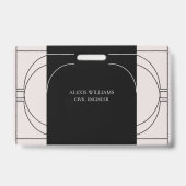 Geometric Modern Minimalistisch Elegant Beruflich Ausweis (Rückseite)