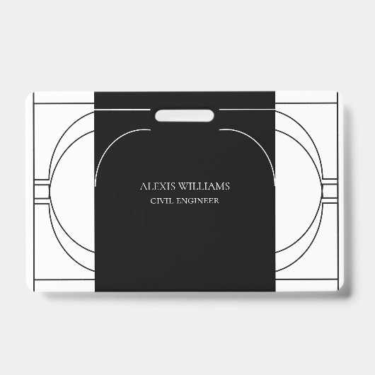 Geometric Modern Minimalistisch Elegant Beruflich Ausweis (Vorderseite)