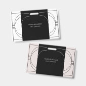 Geometric Modern Minimalistisch Elegant Beruflich Ausweis (Vorder- & Rückseite)