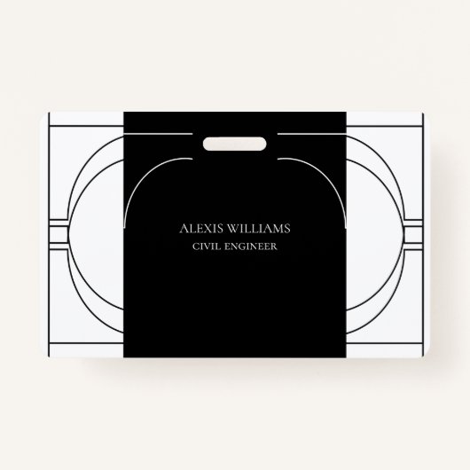 Geometric Modern Minimalistisch Elegant Beruflich Ausweis (Vorderseite)