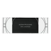 Geometric Modern Minimalistisch Elegant Beruflich Namenschild (Vorderseite)