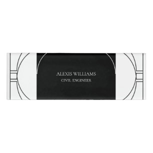 Geometric Modern Minimalistisch Elegant Beruflich Namenschild