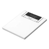 Geometric Modern Minimalistisch Elegant Beruflich Notizblock (Rotiert)