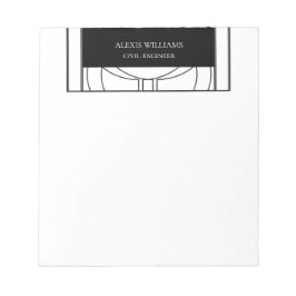 Geometric Modern Minimalistisch Elegant Beruflich Notizblock