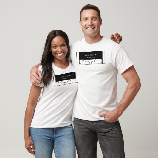 Geometric Modern Minimalistisch Elegant Beruflich T-Shirt (Unisex)