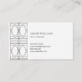 Geometric Modern Minimalistisch Elegant Beruflich Visitenkarte (Rückseite)