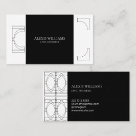 Geometric Modern Minimalistisch Elegant Beruflich Visitenkarte