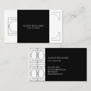 Geometric Modern Minimalistisch Elegant Beruflich Visitenkarte