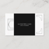 Geometric Modern Minimalistisch Elegant Beruflich Visitenkarte (Vorderseite)