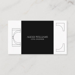 Geometric Modern Minimalistisch Elegant Beruflich Visitenkarte
