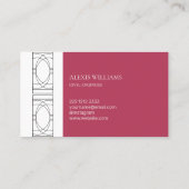 Geometric Modern Minimalistisch Elegant Beruflich Visitenkarte (Rückseite)