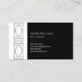 Geometric Modern Minimalistisch Elegant Beruflich Visitenkarte (Rückseite)