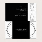 Geometric Modern Minimalistisch Elegant Beruflich Visitenkarten (Außenseite Aufgefaltet)