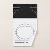Geometric Modern Minimalistisch Elegant Personalis Badhandtuch Set (Handtuch)