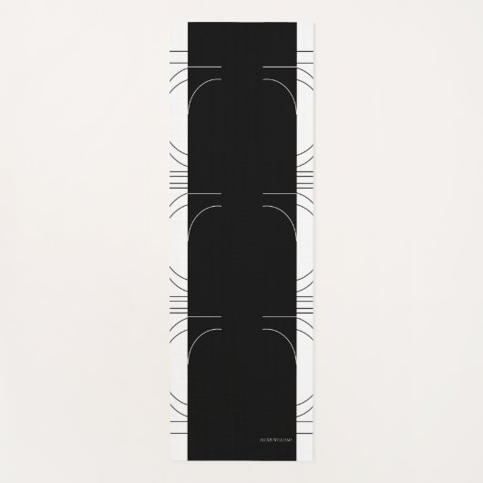 Geometric Modern Minimalistisch Elegant Personalis Yogamatte (Vorderseite)