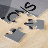 Geometric Monogram Name Black and White Circles  Puzzle (Seite)