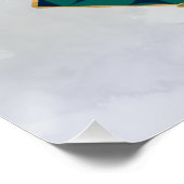 Geometric Monstera Poster (Ecke)