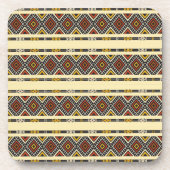 Geometric Mosaic Hexagon Getränkeuntersetzer (Vorderseite)