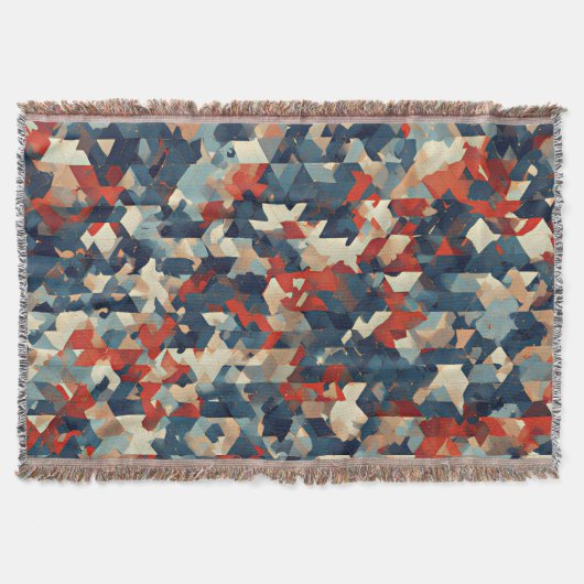 Geometric Mosaic in Blue and Red Decke (Vorderseite)