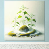 Geometric Moss Garden Leinwanddruck (Insitu (Holzboden))