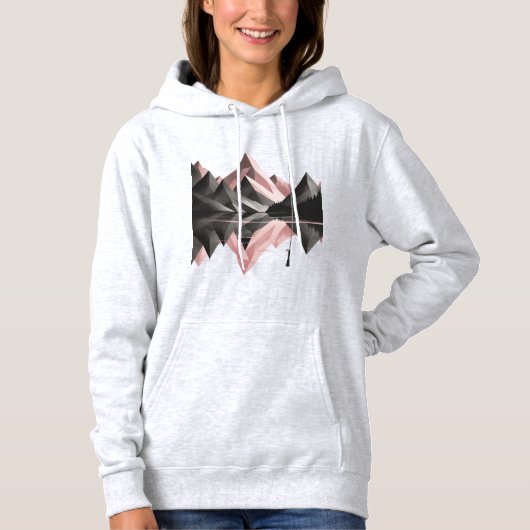 Geometric Mountain Scene – Women’s Hoodie (Vorderseite)