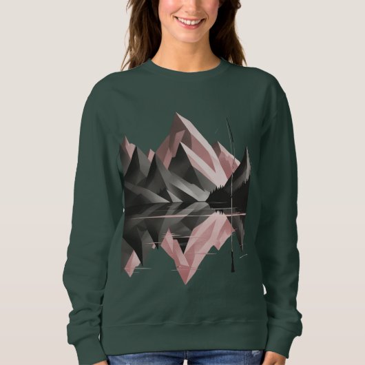 Geometric Mountain Scene – Women’s Sweatshirt (Vorderseite)